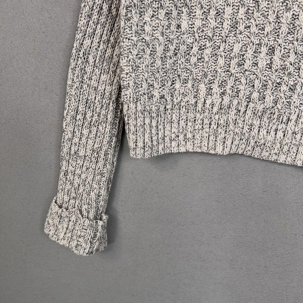 Free People Sweater Womens Large Gray Turtleneck Chunky Knit Comfy Cozy Pullover - Picture 3 of 12
